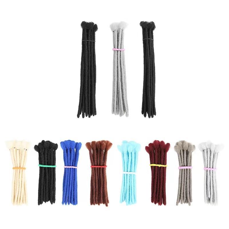 Dreadlocks Crochet Hair Handmade Dreads Braiding Hair Synthetic Ombre Hair Extensions 8 12 Inch Black Brown Multicolor Hairpiece