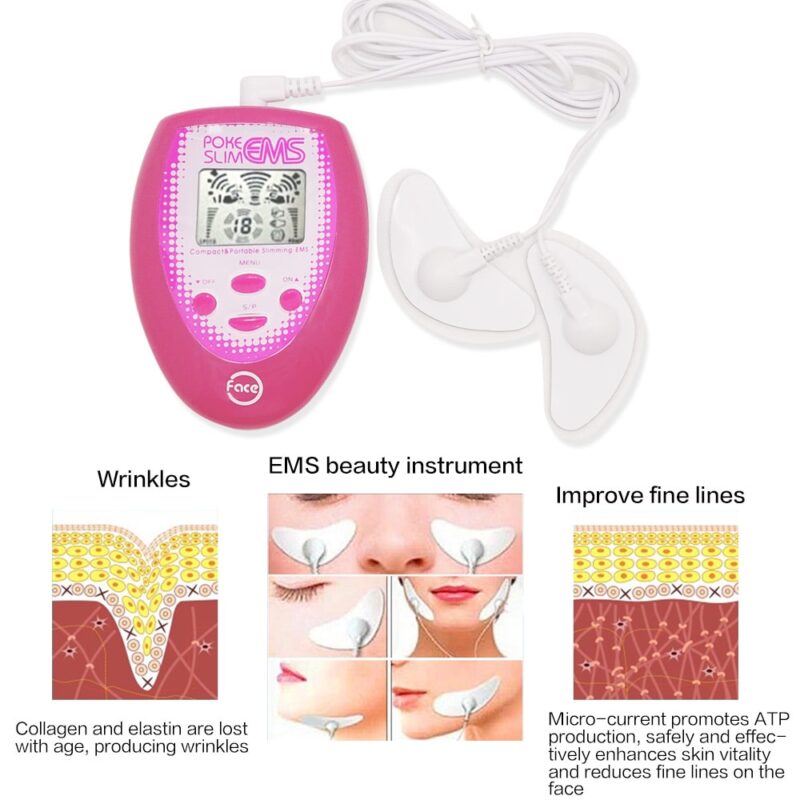 Electric Face Slimming Skin Lift EMS Massager Facial Muscle Stimulation Anti Aging Wrinkle With Electrode Pads - Image 2