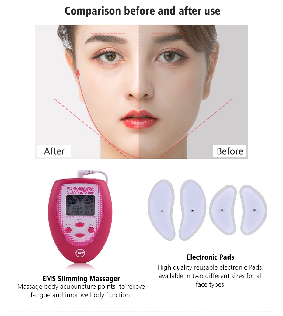 Electric Facial Massager V shape Face Lift Devices Massager Thin Facial Muscle Stimulator Slimming