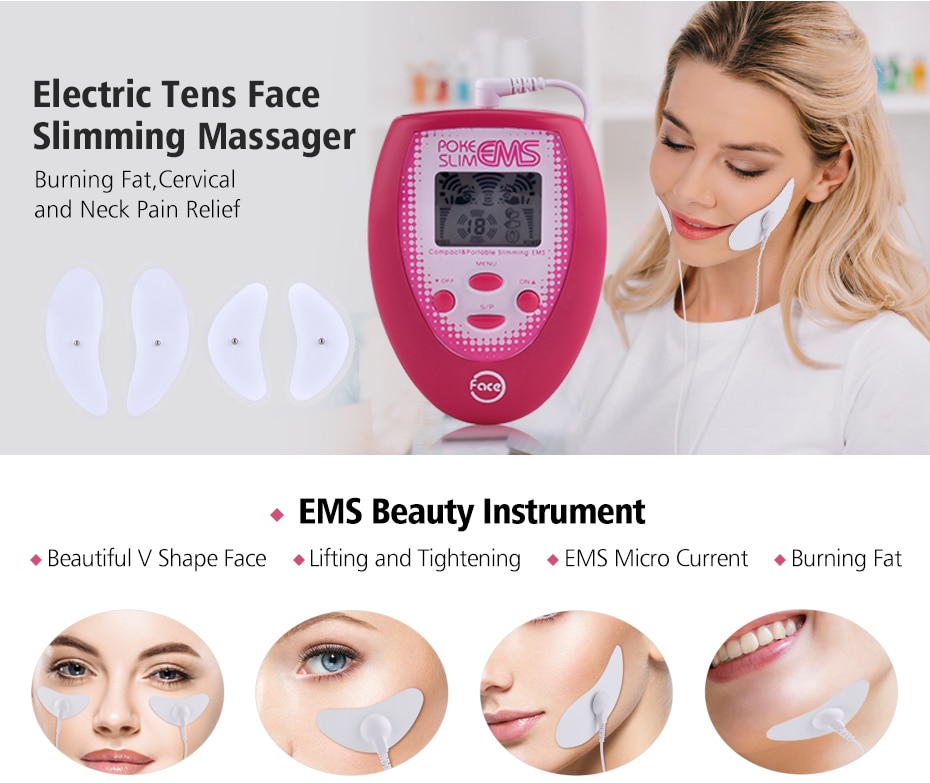 Electric Facial Massager V shape Face Lift Devices Massager Thin Facial Muscle Stimulator Slimming