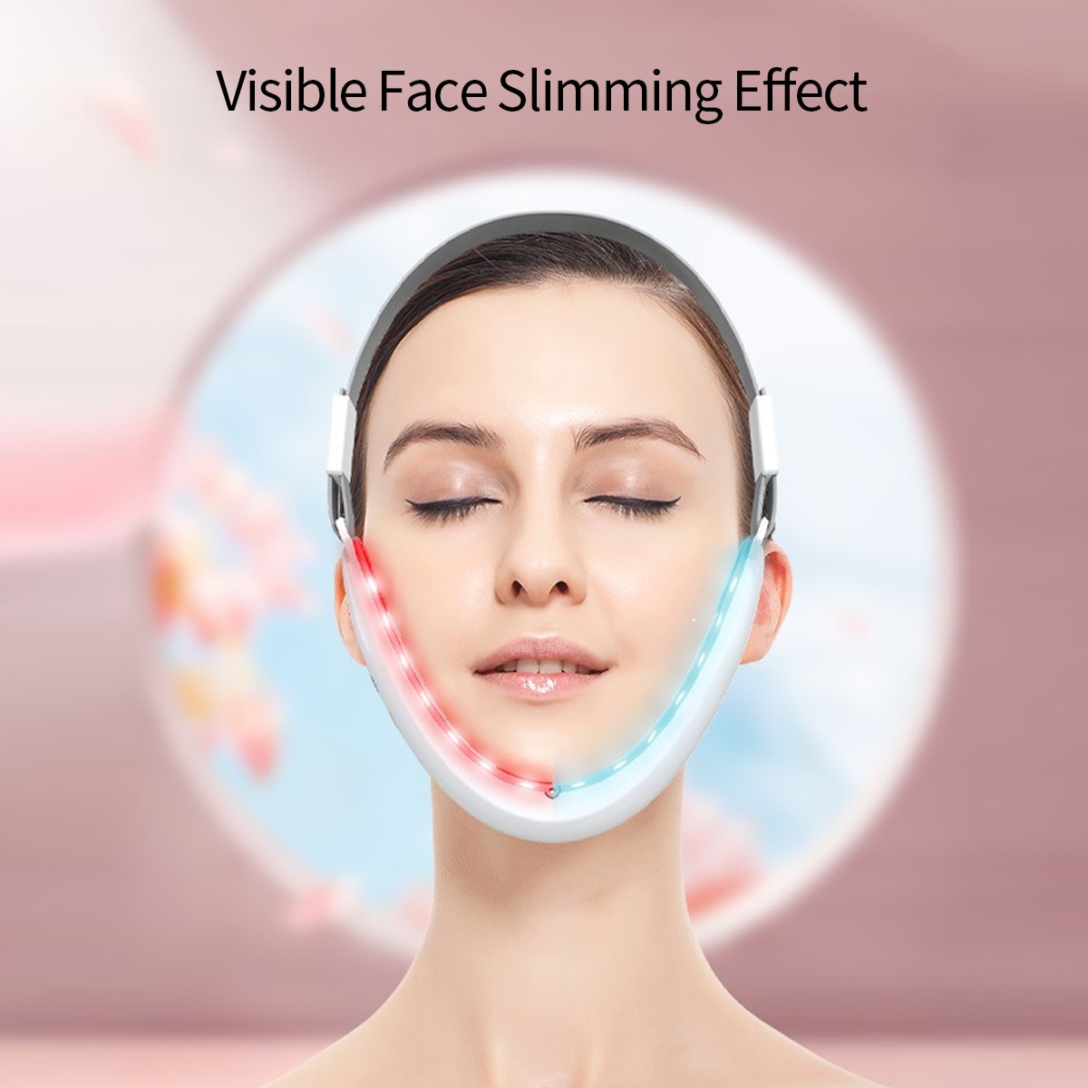 Facial Lifting Massager LED Photon Therapy Face Slimming V Double Chin Belt Massager Cellulite Jaw Device