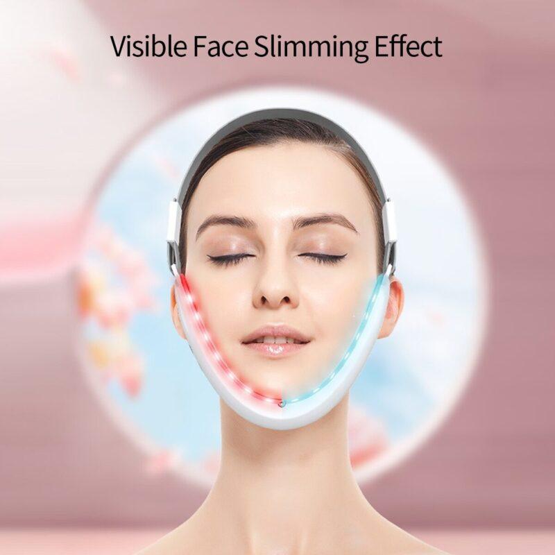 Facial Lifting Massager LED Photon Therapy Face Slimming V Double Chin Belt Massager Cellulite Jaw Device - Image 3