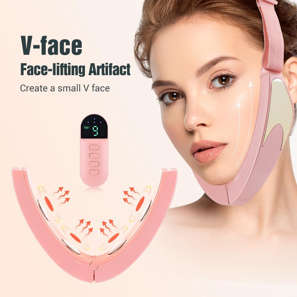 Smart V-face Face-lifting Massager Vibrating Slimming Intelligent Beauty Tools Heated Firming Skin Eliminate Facial Edema