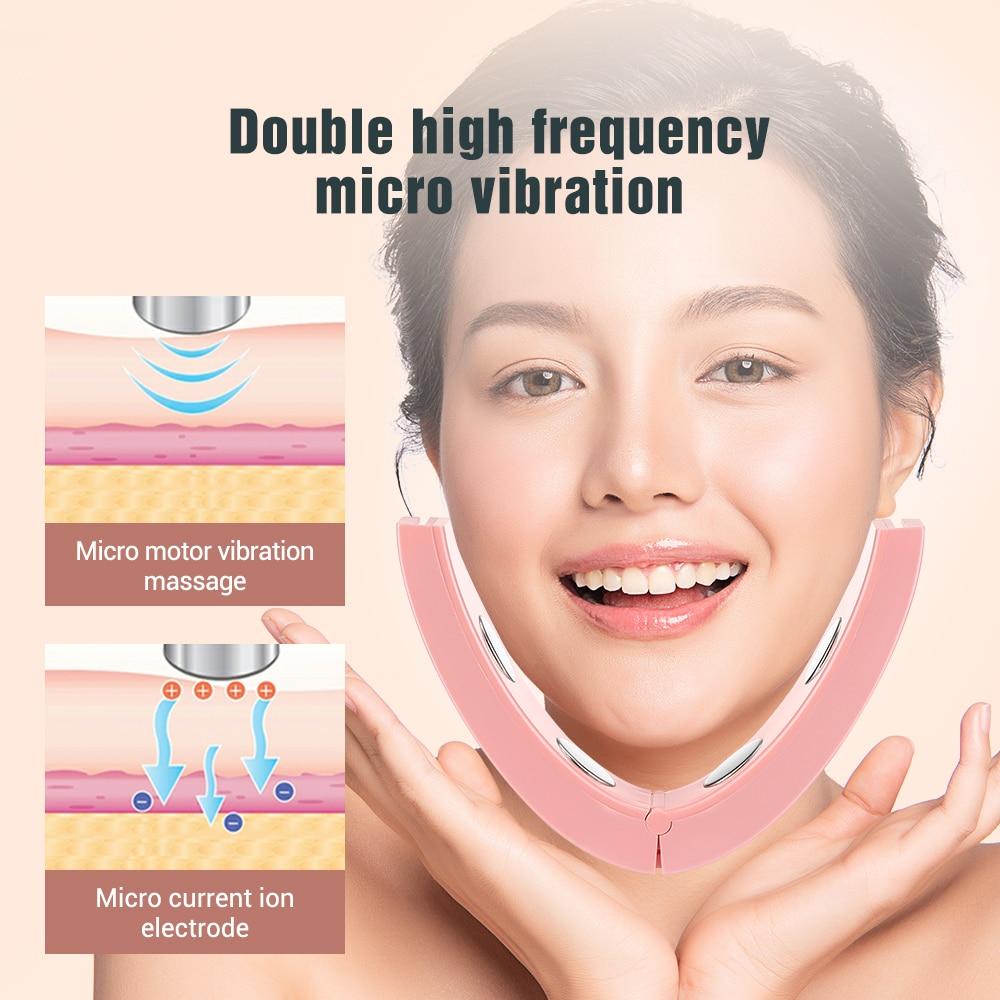 Smart V-face Face-lifting Massager Vibrating Slimming Intelligent Beauty Tools Heated Firming Skin Eliminate Facial Edema