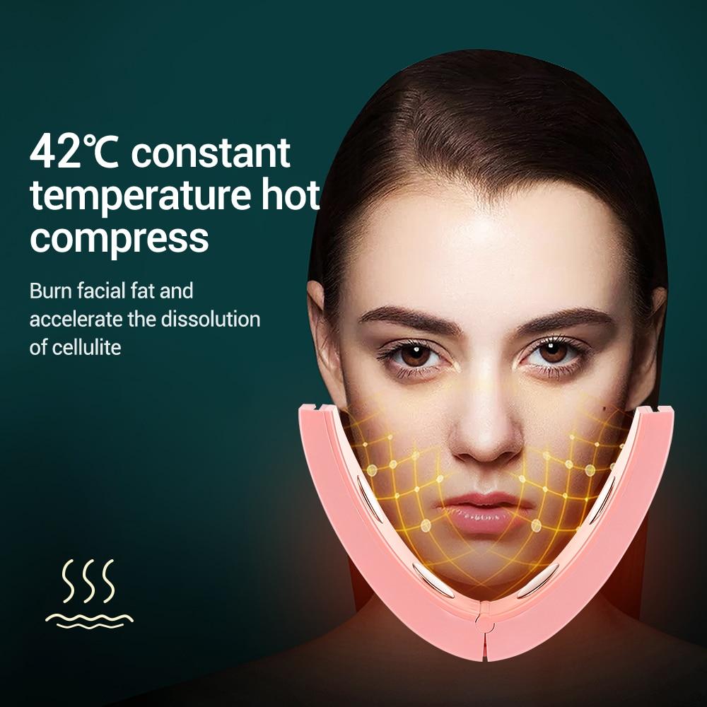 Smart V-face Face-lifting Massager Vibrating Slimming Intelligent Beauty Tools Heated Firming Skin Eliminate Facial Edema