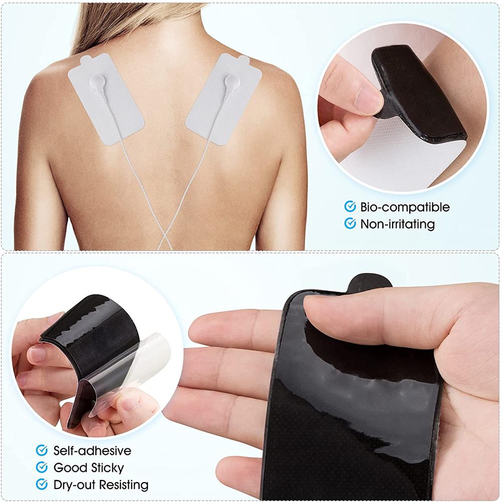 Physiotherapy Tens Patches Reusable Large Electrode ​Pads Conductive Gel EMS Pulse Acupuncture Body Muscle Massager Dropshipping