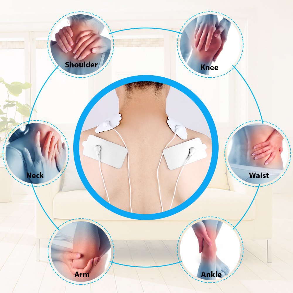 Physiotherapy Tens Patches Reusable Large Electrode ​Pads Conductive Gel EMS Pulse Acupuncture Body Muscle Massager Dropshipping