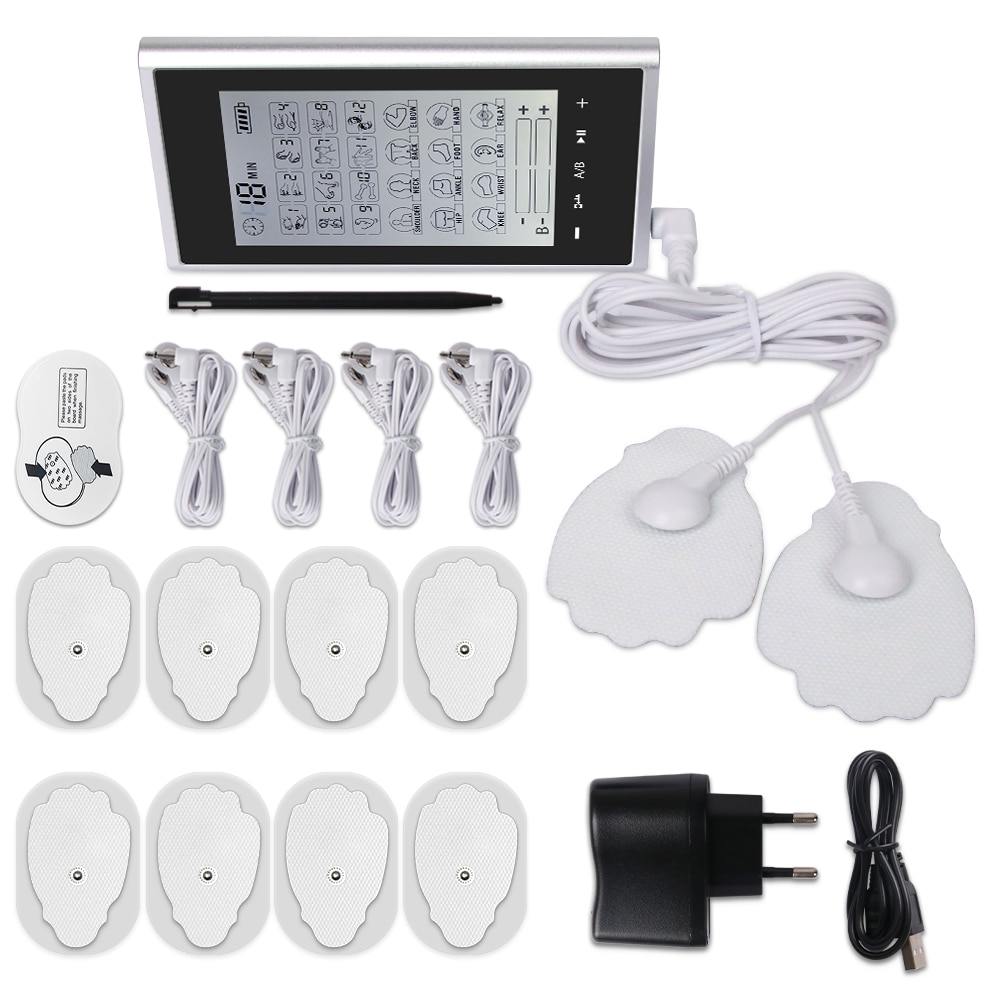 4 Output EMS Eletric Muscle Stimulator 24 Modes Physiotherapy Tens Machine Acupuncture Massage Digital Body Massager