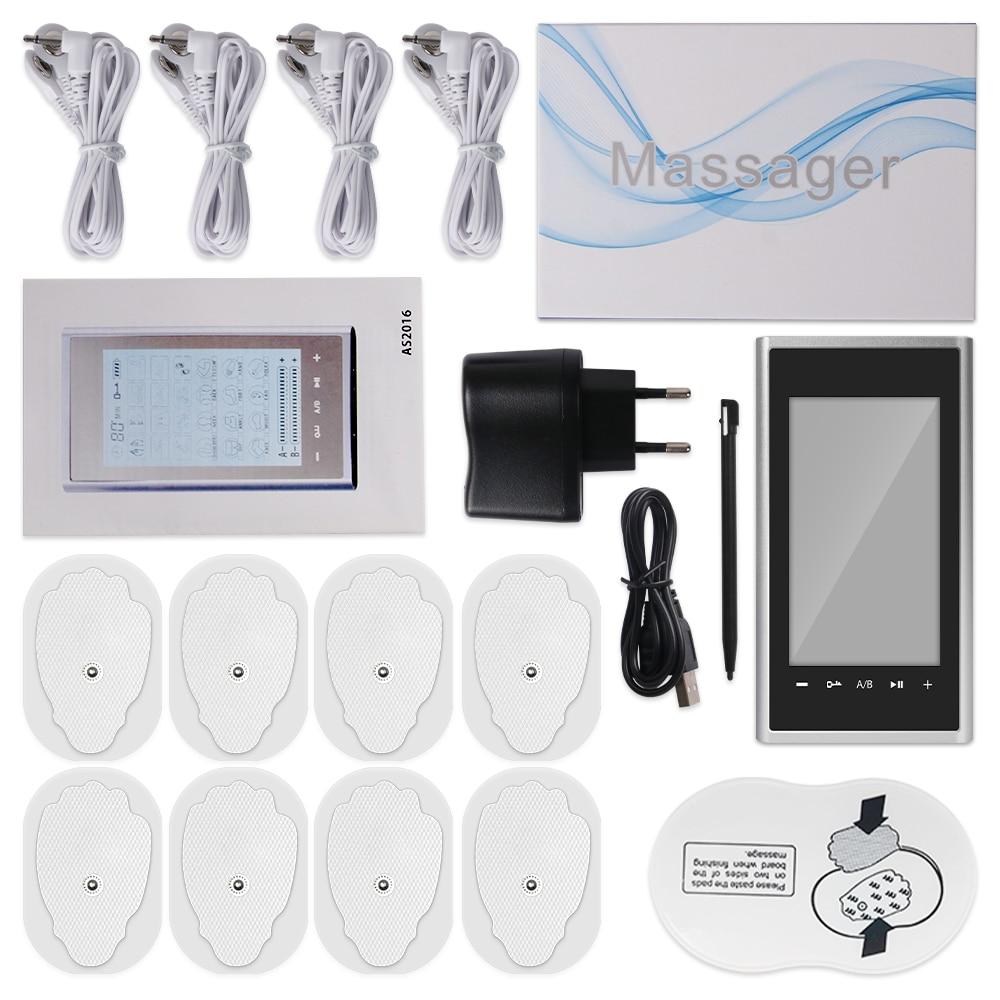 4 Output EMS Eletric Muscle Stimulator 24 Modes Physiotherapy Tens Machine Acupuncture Massage Digital Body Massager