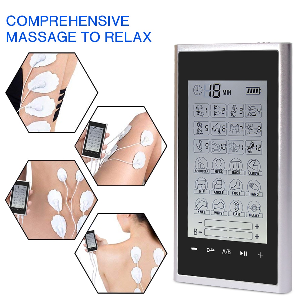 4 Output EMS Eletric Muscle Stimulator 24 Modes Physiotherapy Tens Machine Acupuncture Massage Digital Body Massager