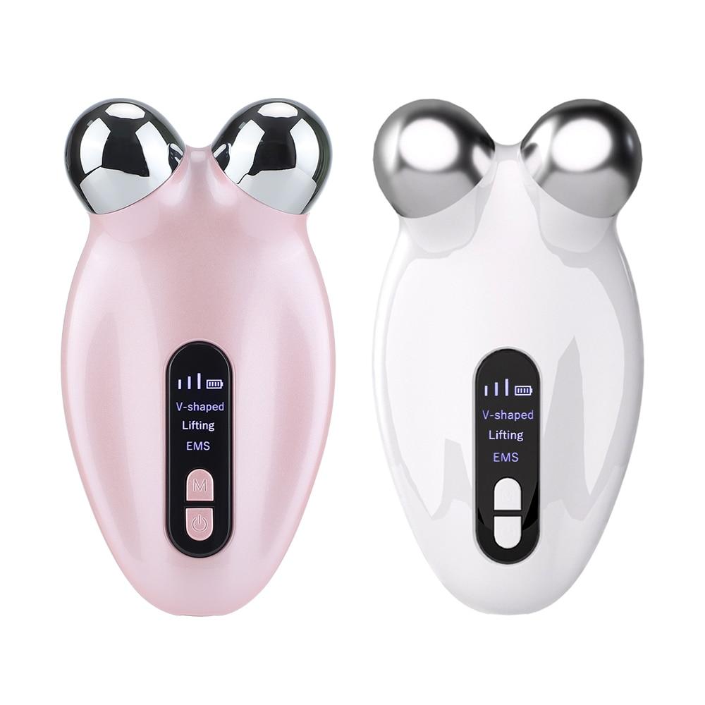 EMS Facial Massager Roller Microcurrent Face Lifting Machine V-Face Roller Massager Skin Rejuvenation Anti-Wrinkle Beauty Device