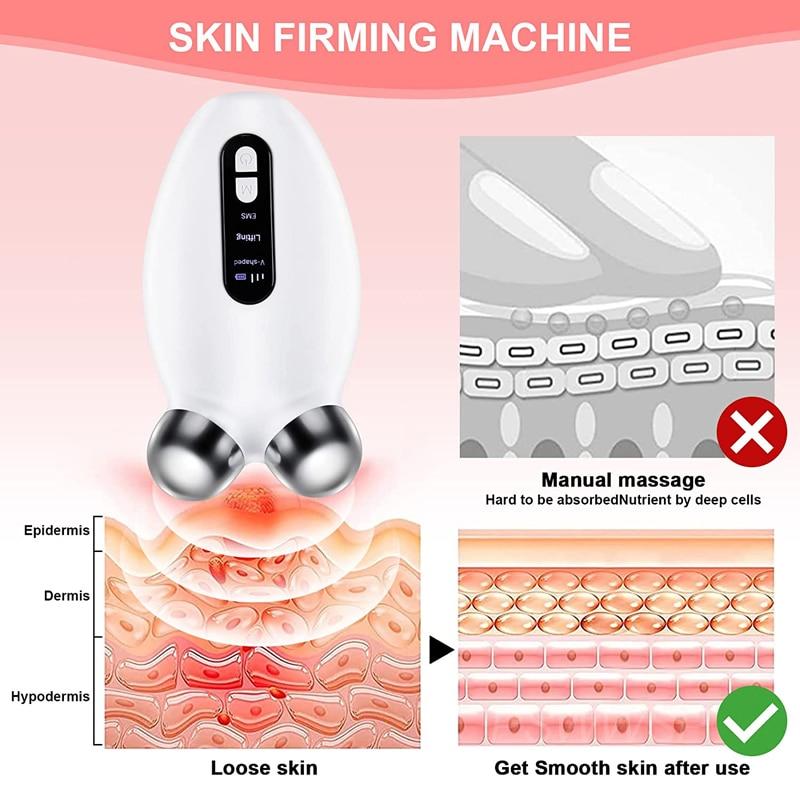 EMS Facial Massager Roller Microcurrent Face Lifting Machine V-Face Roller Massager Skin Rejuvenation Anti-Wrinkle Beauty Device