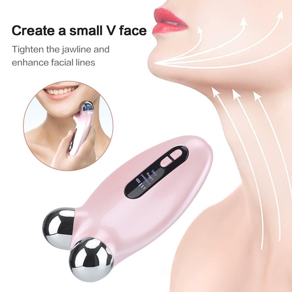 Microcurrent Facial Massager Roller Micro-current Anti Wrinkles Face Lift Skin Tightening Machine Face Firming Beauty Device