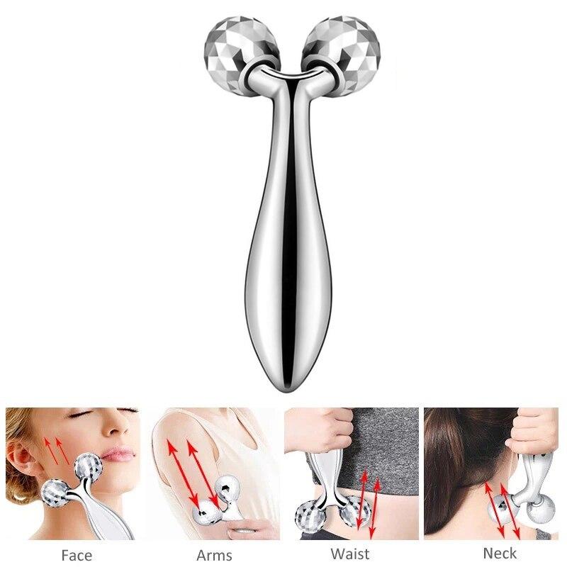 3D Roller Massager 360 Rotate Thin Face Full Body Shape Massager Lifting Wrinkle Remover Facial Massage Relaxation Tool