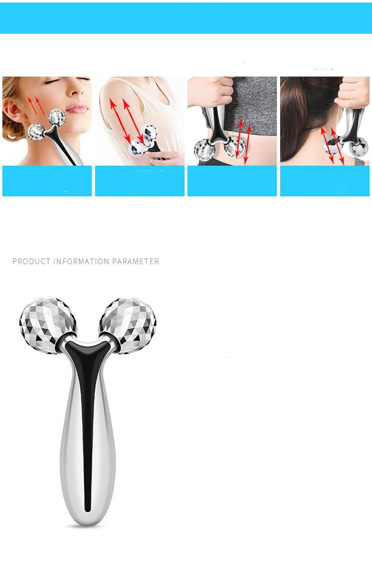 3D Roller Massager Y Shape 360 Rotate Thin Face Body Shaping Relaxation Lifting Wrinkle Remover Facial Massage Relaxation Tool 3D Roller Massager Y Shape 360 Rotate Thin Face Body Shaping Relaxation Lifting Wrinkle Remover Facial Massage Relaxation Tool