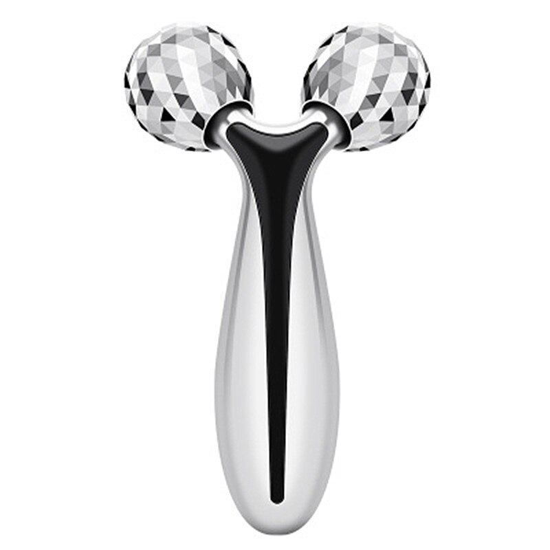 2Colors Face-lifting Instrument 3D Manual Roller Face Lifting Shape V-shaped Face 2 Rounds Shaping Body Face Massage Beauty Tool