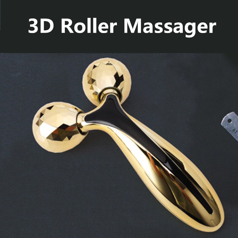 2Colors Face-lifting Instrument 3D Manual Roller Face Lifting Shape V-shaped Face 2 Rounds Shaping Body Face Massage Beauty Tool