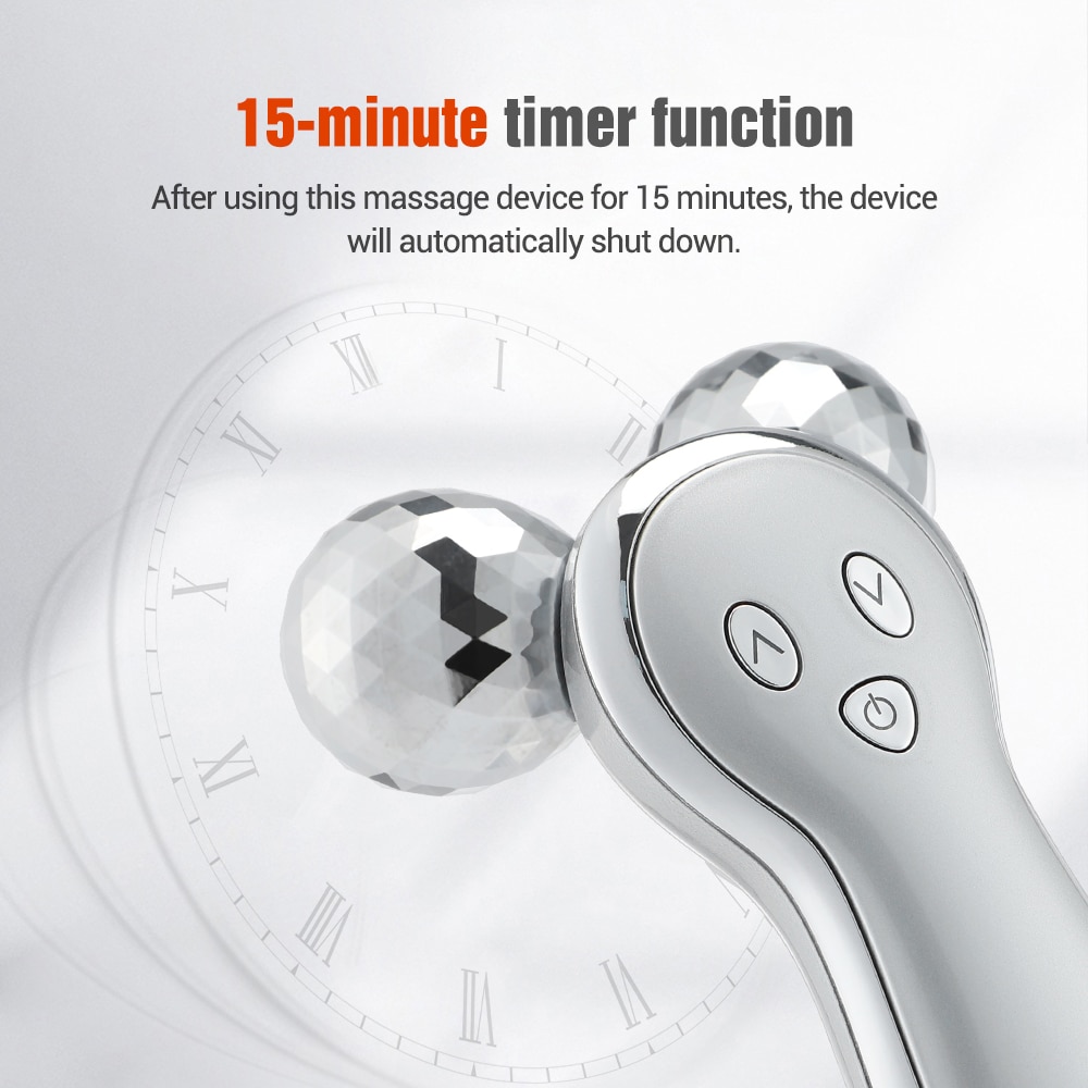 3D Roller V Face Lifting Massager Micro Current Skin Firming Wrinkle Removal Device Facial Body Slimming Shaping Massage Machine