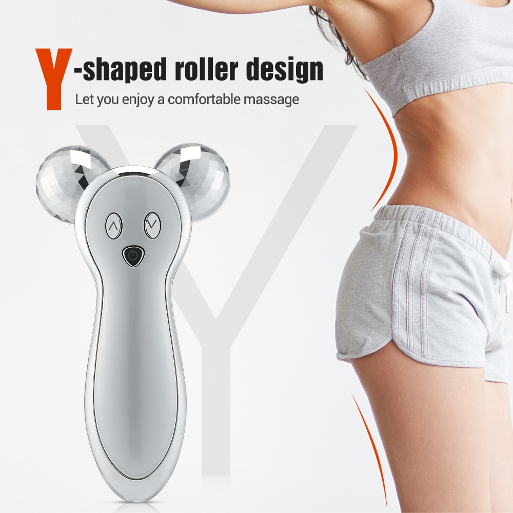 3D Roller V Face Lifting Massager Micro Current Skin Firming Wrinkle Removal Device Facial Body Slimming Shaping Massage Machine