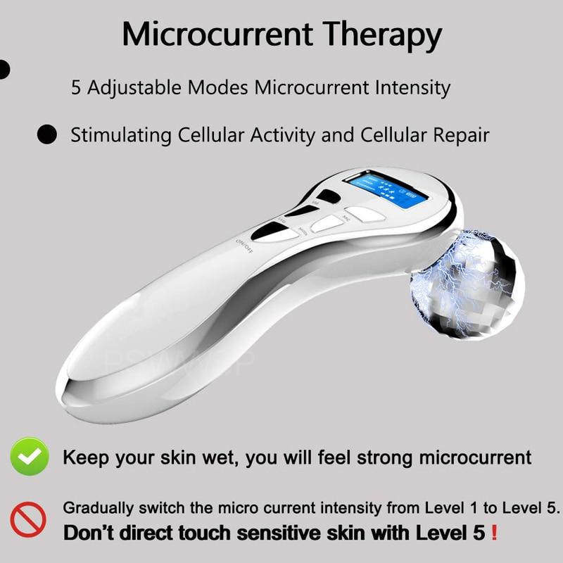 4D Roller Microcurrent Face Shaping Tool Vibration Facial Lifting Device Anti Wrinkles Remove Double Chin V Face Slim Massager