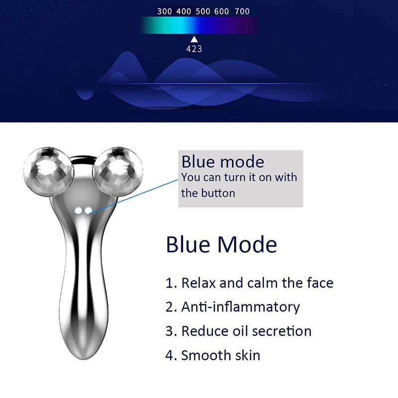 4D Micro-Current Facial Massager Roller Electric Facial Beauty Roller Skin Tighten Anti Aging V Face Lifting Face Body Massager