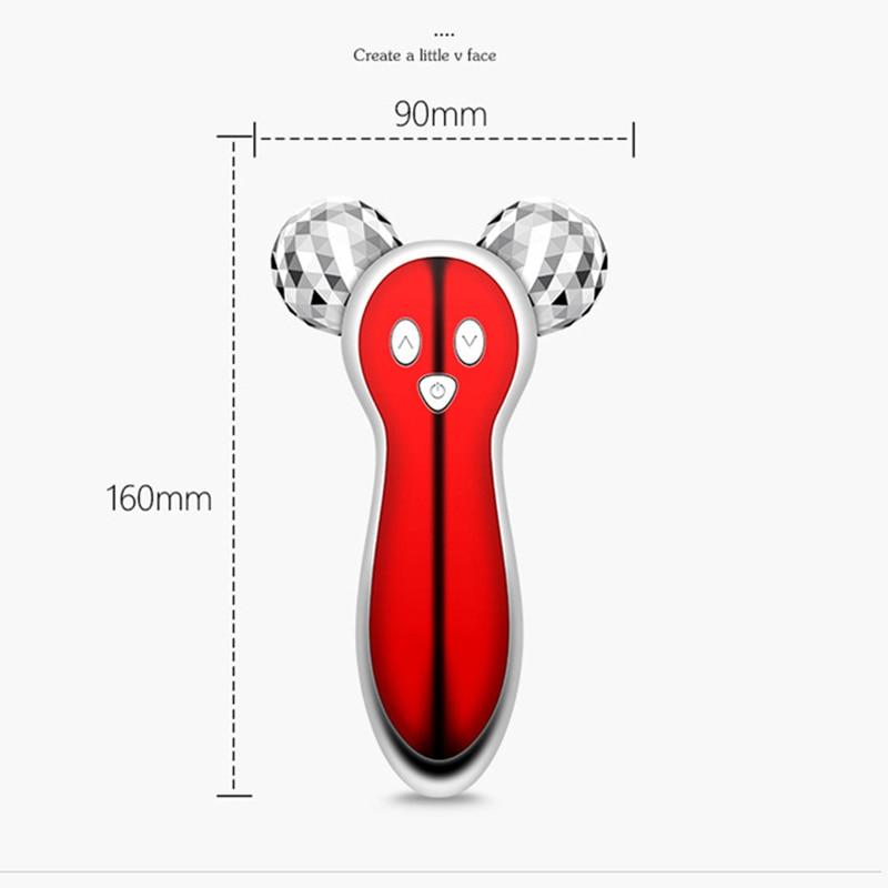 3D Roller Massager Facial Microcurrent Vibration Skin Firming Wrinkle Removal Device Body Slimming Shaping Face Massage Tool