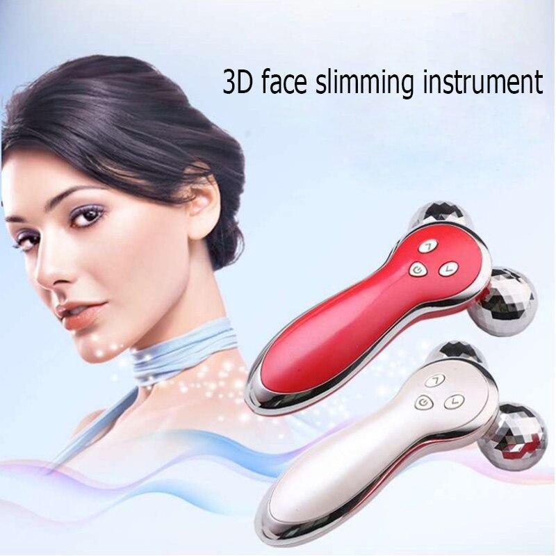 3D Roller Massager Microcurrent Face Massager Face Lifting Firming Tool Anti Wrinkles USB