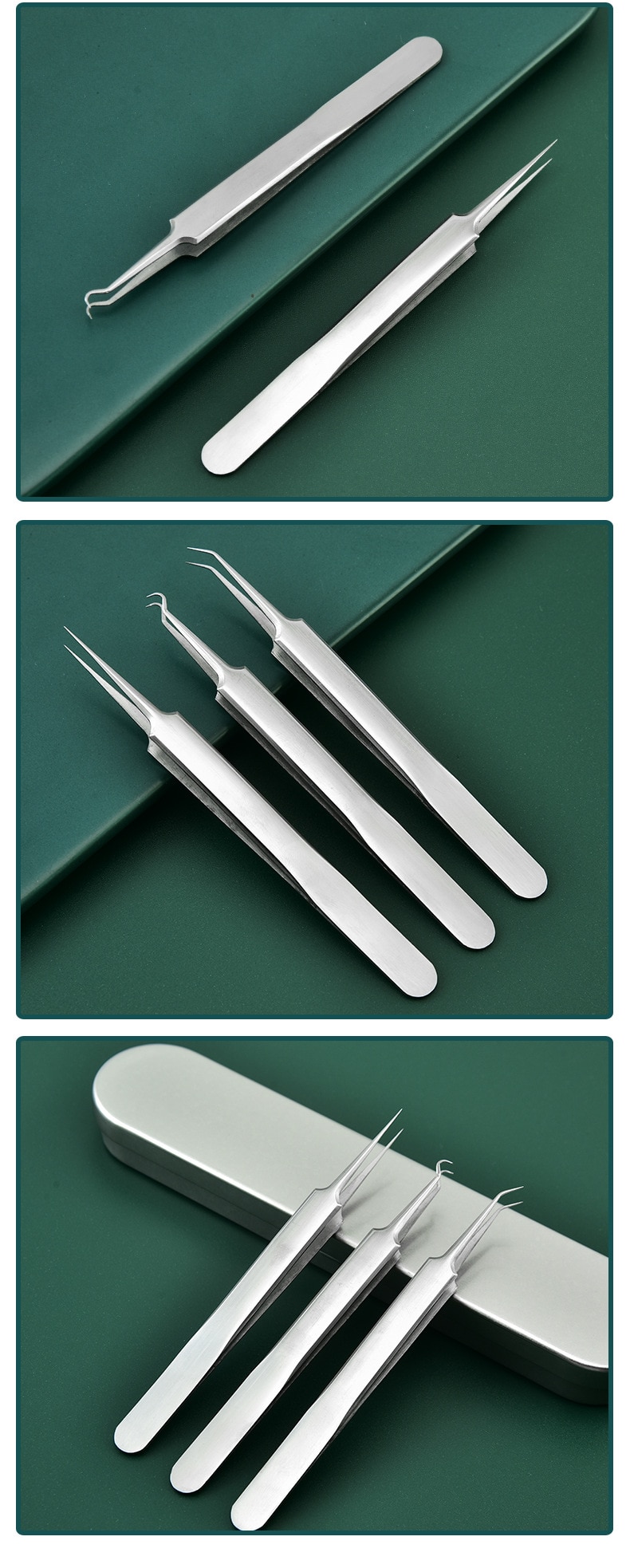 3/5/8/11Pcs Stainless Steel Blackhead Removal Kit Acne Blemish Pimple Extractor Remover Needles Cosmetic Face Cleaning Tool