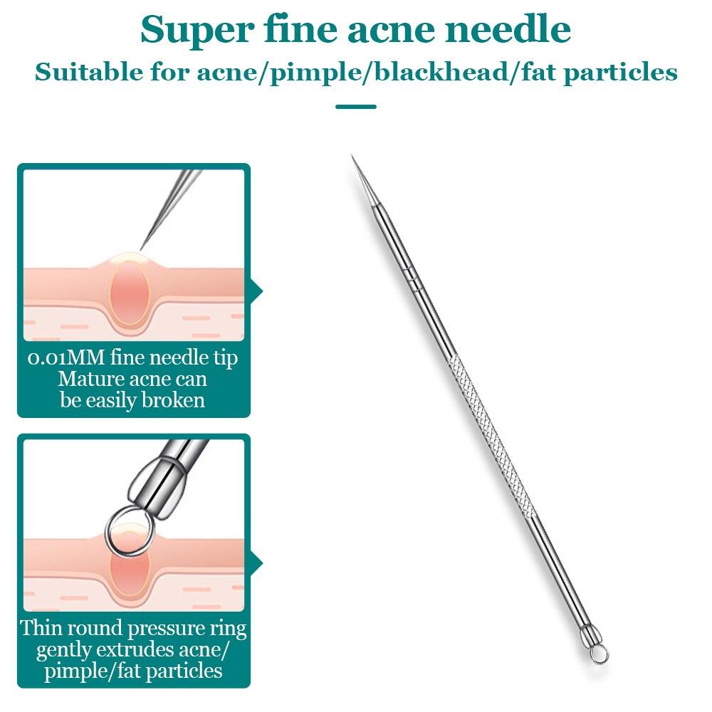 Blackhead Acne Needle Cell Pimples Blackhead Clip Tweezers Black Head Comedone Acne Blemish Extractor Beauty Face Skin Care Tool