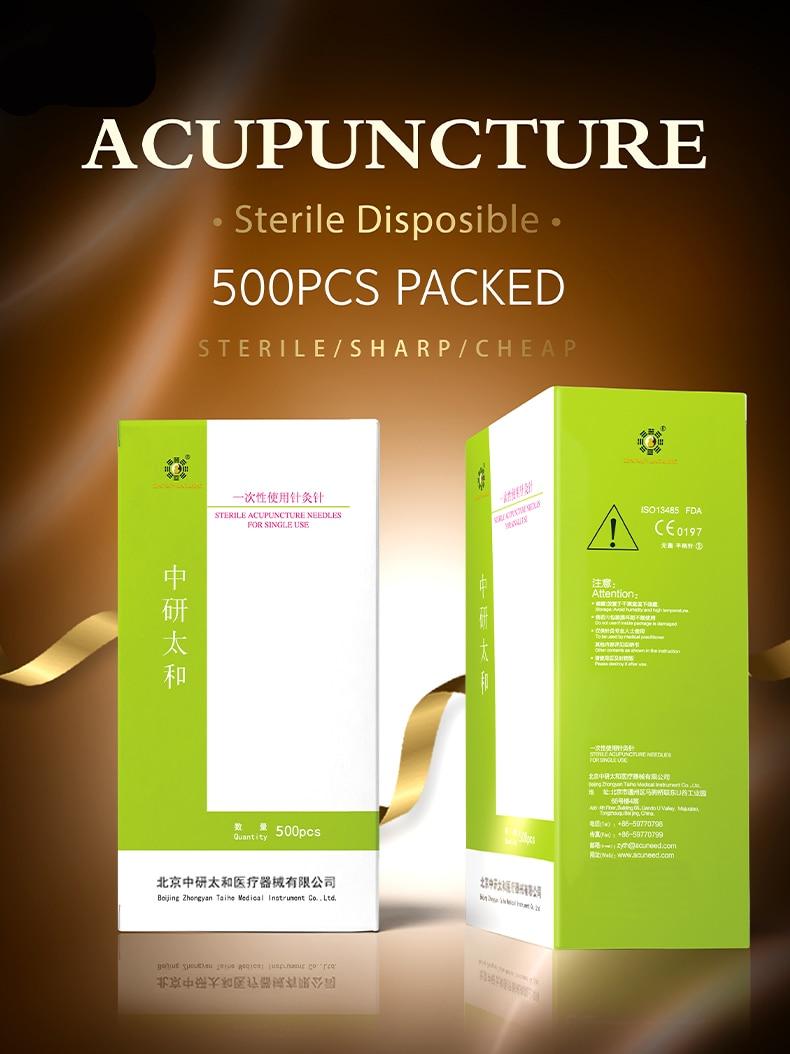 500 Pcs Acupuncture Needle with Tube Free Shipping ALL Size Acupuncture Disposable Sterile Beauty Massage Needle