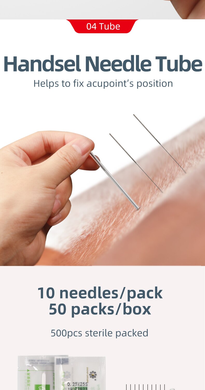 ZHONGYAN TAIHE 500 Pcs Acupuncture Needle with Tube Free Shipping ALL Size Acupuncture Disposable Sterile Beauty Massage Needle