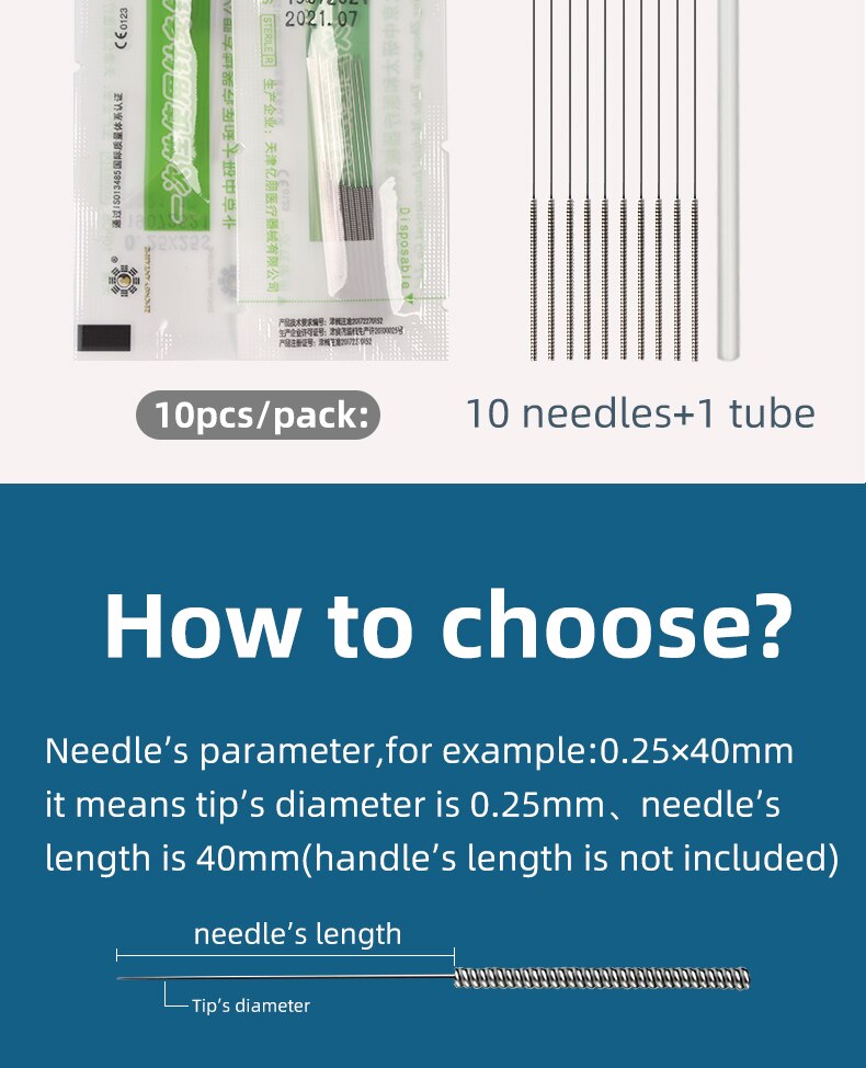 ZHONGYAN TAIHE 500 Pcs Acupuncture Needle with Tube Free Shipping ALL Size Acupuncture Disposable Sterile Beauty Massage Needle