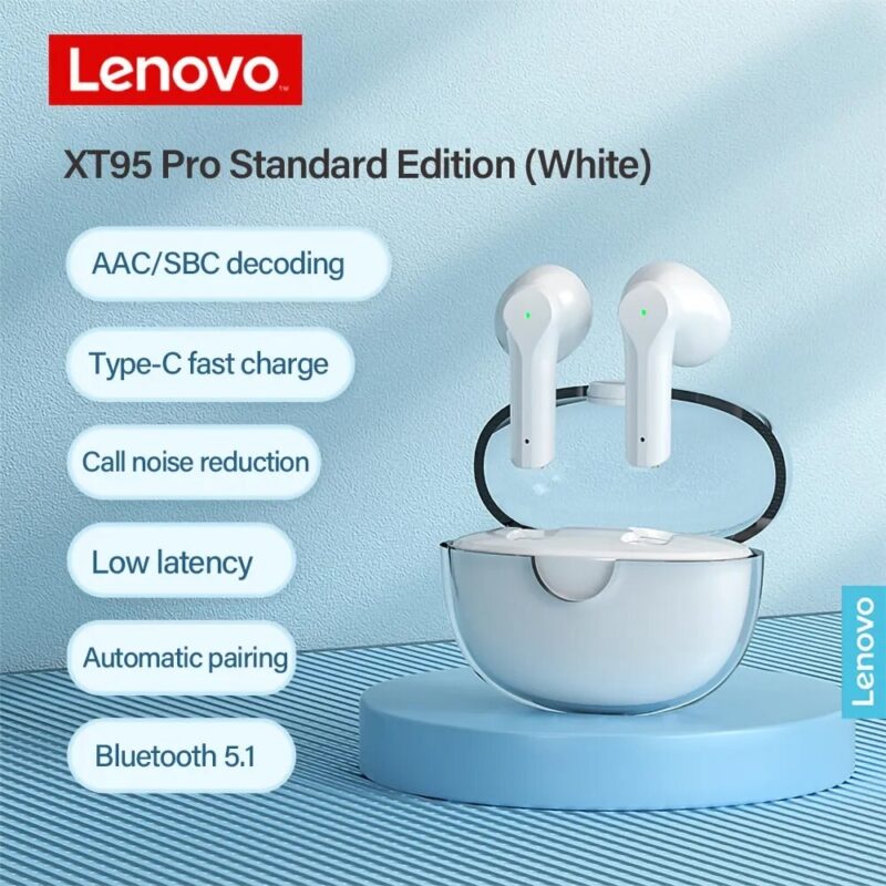 Lenovo XT95 Pro Bluetooth 5.1 Earphones TWS Wireless Earbuds HIFI Stereo Touch Thinkplus Wireless Binaural TWS5.1 Sports Games - Image 5