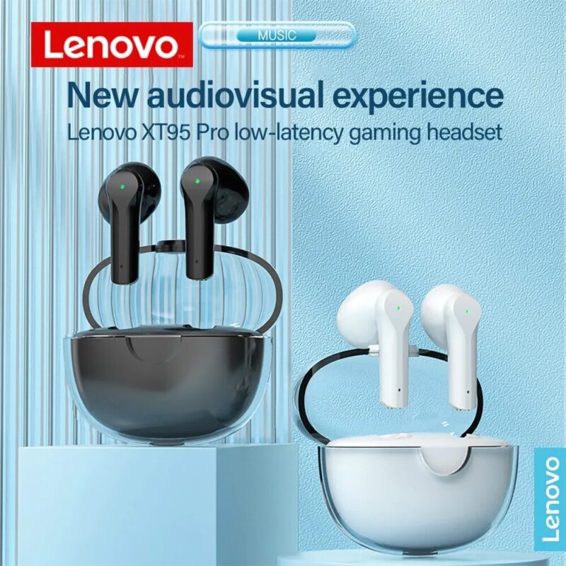 Lenovo XT95 Pro Bluetooth 5.1 Earphones TWS Wireless Earbuds HIFI Stereo Touch Thinkplus Wireless Binaural TWS5.1 Sports Games