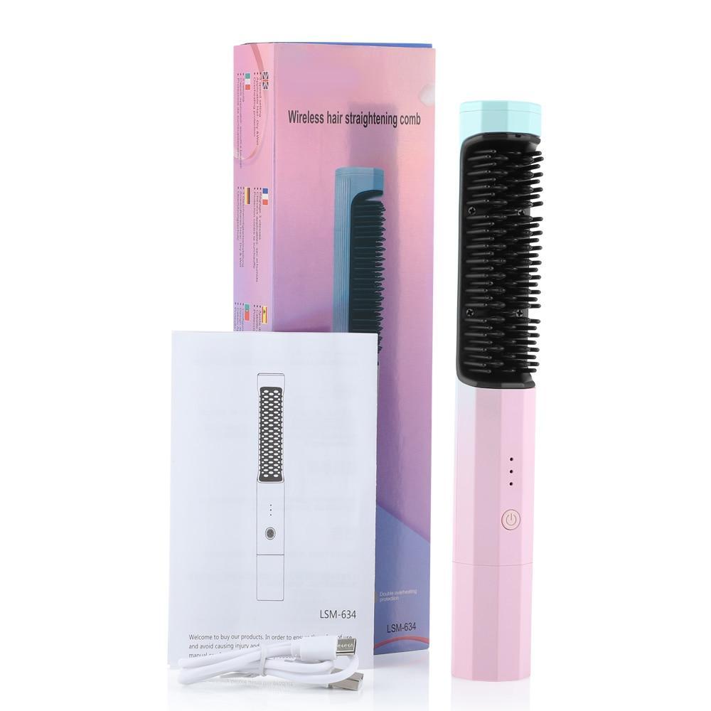 2 in 1 Hair Straightener Brush Professional Hot Comb Straightener for Wigs Hair Curler Heating Straightener Comb Styling Tools 2 in 1 Hair Straightener Brush Professional Hot Comb Straightener for Wigs Hair Curler Heating Straightener Comb Styling Tools