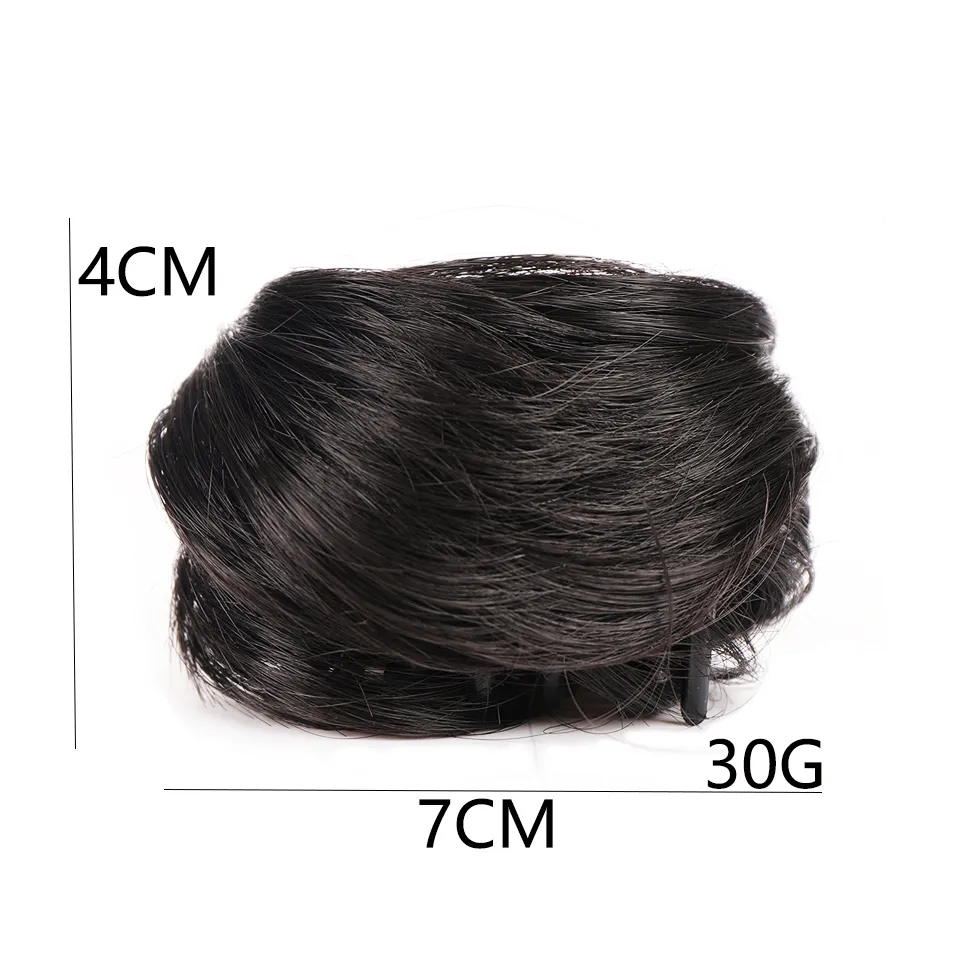 Synthetic Curly Bun Messy Claw Chignon Clip Hair Bun Curly Wig Messy Scrunchies Hairpiece Clip in Hair Tail Extension For Women