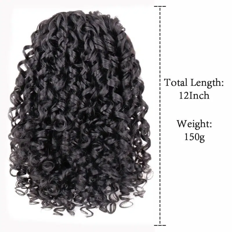 Ponytail Hair Fiber Heat-Resistant Curly Hair With Hair Chip-in Hair Extensions Drawstring Elastic Band - Image 2