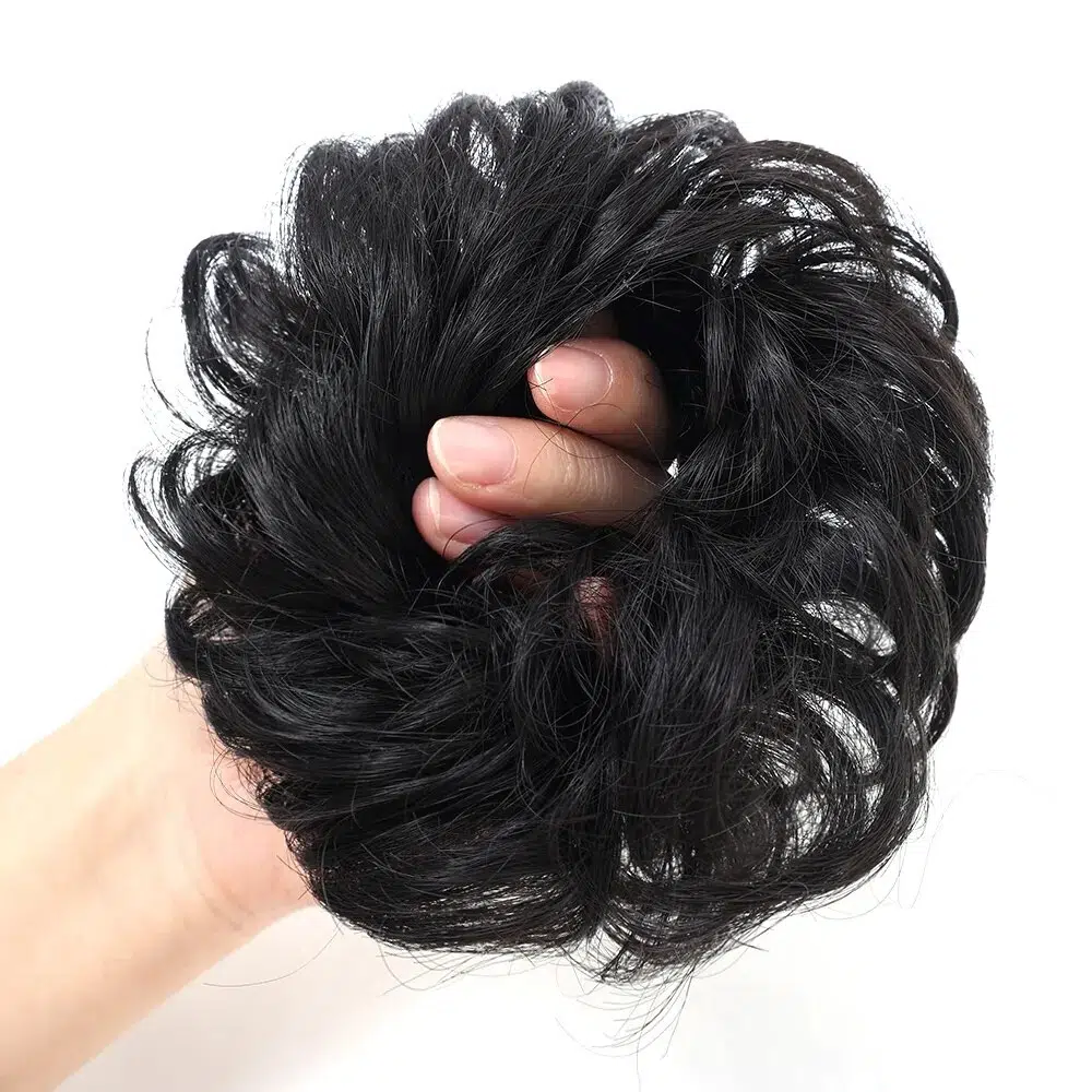 Fluffy Wig Loop Invisible Seamless Bun Natural Synthetic Hair Ring Fluffy Hair Decoration Women Girls Hair Tie Braiding Styling