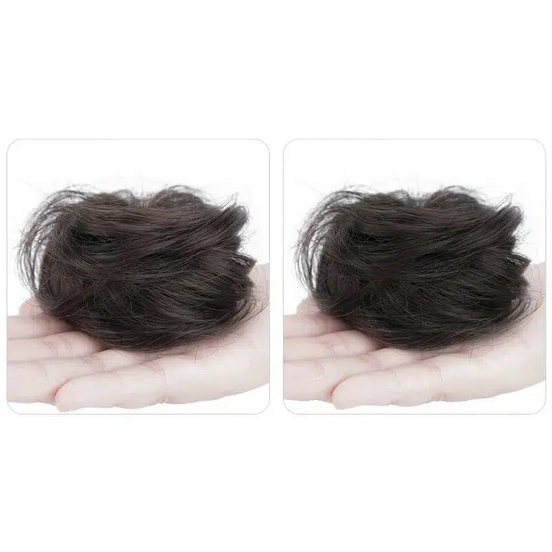 Fluffy Wig Loop Invisible Seamless Bun Natural Synthetic Hair Ring Fluffy Hair Decoration Women Girls Hair Tie Braiding Styling