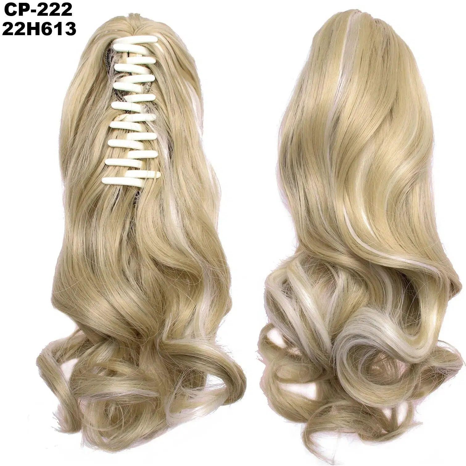 14inch Ponytail Wavy Claw Clip Curly Hair Women Human Pony Hairpiece Extensions Clip Hair As Long Claw Extra Real Hair Clip