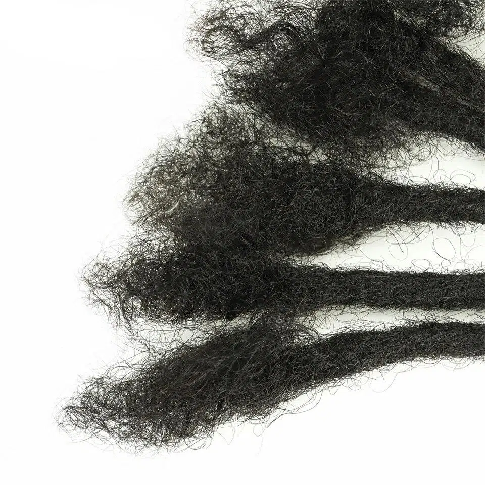 8-30 Inch Dreadlock Extensions Real Human Hair For Man/Women 0.6cm Wedth Permanent Loc Extensions 40 Strands Brazilian Dreadlock