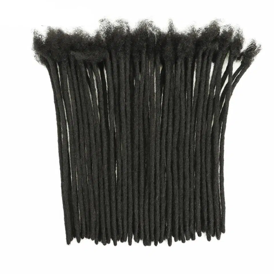 8-30 Inch Dreadlock Extensions Real Human Hair For Man/Women 0.6cm Wedth Permanent Loc Extensions 40 Strands Brazilian Dreadlock