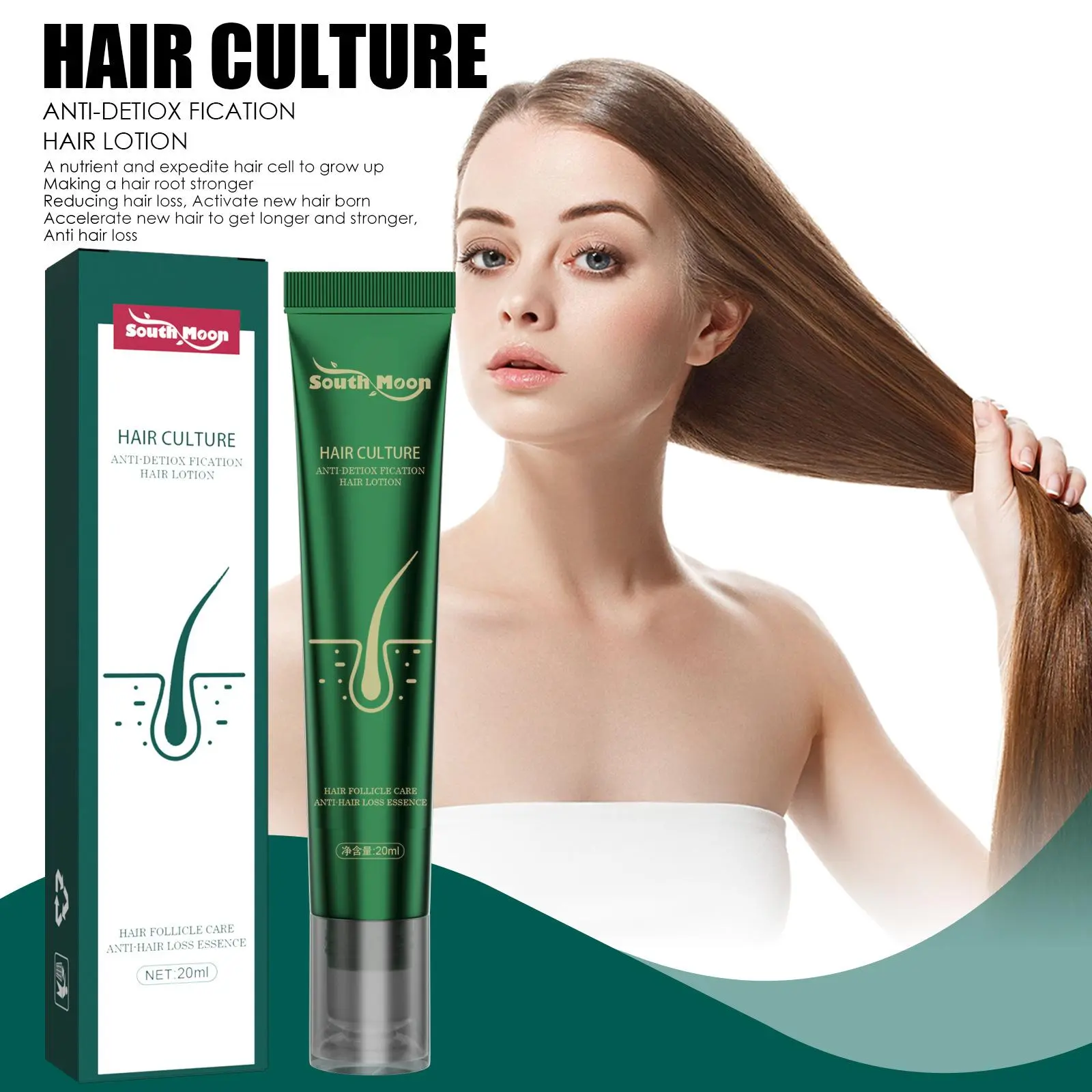 20/15/10X Biotin Fast Oil Hair Regrowth Serum Hair Thinning Treatment Liquid Anti-Hair Loss For Women