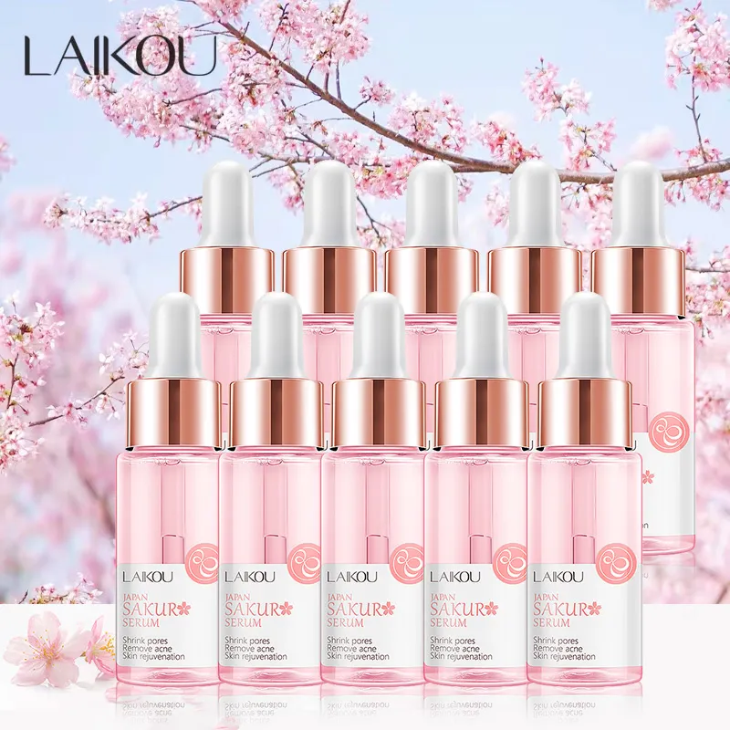 LAIKOU 10pcs Japan Sakura Serum Moisturizing Brightening Anti-Aging Whitening Cherry Blossoms Essence Shrink Pores Face Skincare