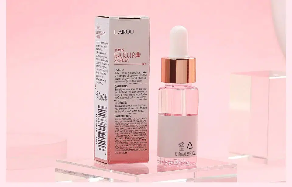 LAIKOU 10pcs Japan Sakura Serum Moisturizing Brightening Anti-Aging Whitening Cherry Blossoms Essence Shrink Pores Face Skincare