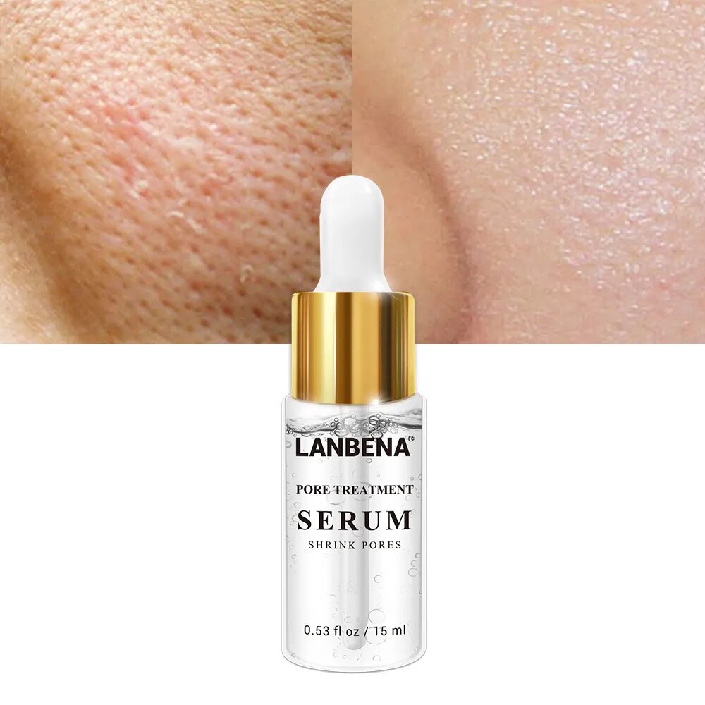 10PCS LANBENA Pore Treatment Serum Essence Shrink Pores Relieve Dryness Oil Control Repairing Smooth Skin Firming Moisturizing