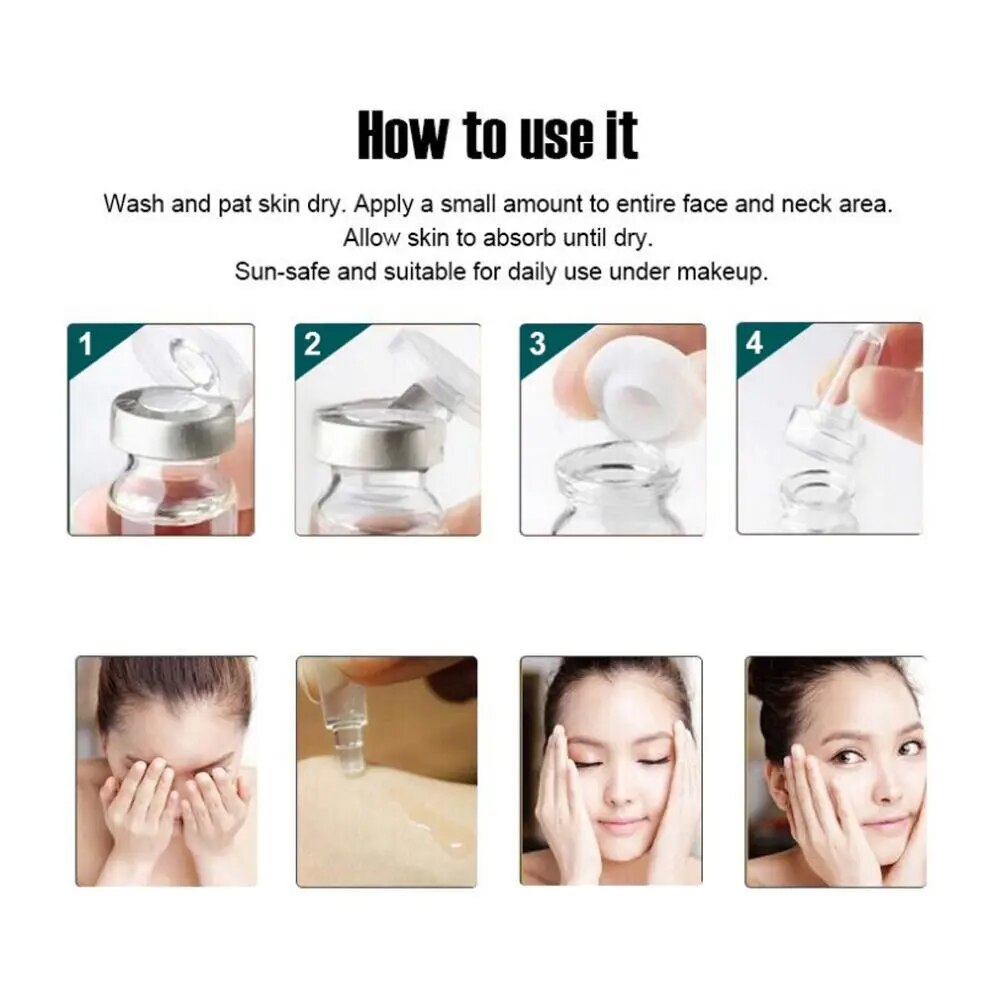 10pcs/Lot Face Serum Six Peptides Anti Wrinkles Serum Facial Anti Aging Hyaluron Acid Essence Moisturizing Facial Skin Care