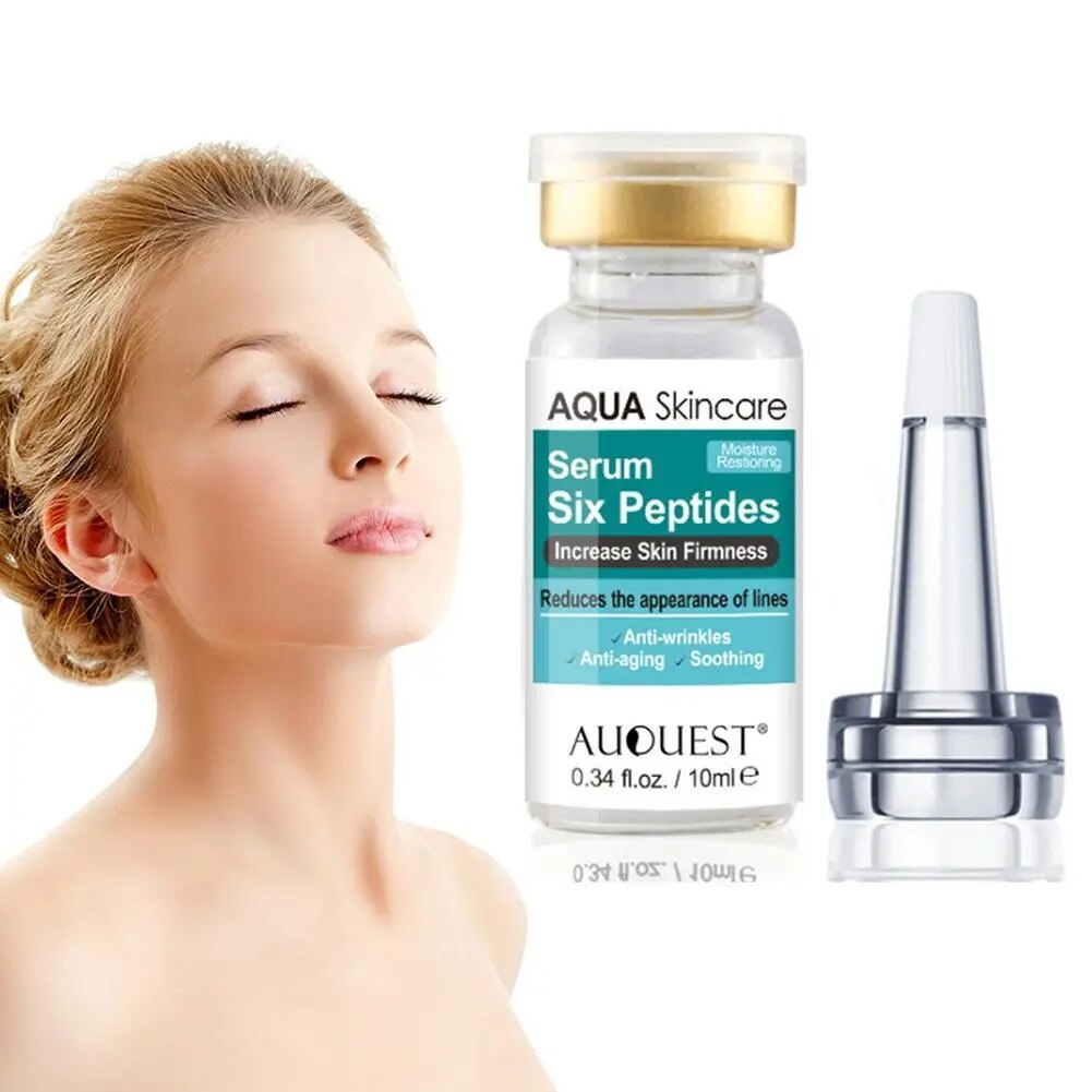 10pcs/Lot Face Serum Six Peptides Anti Wrinkles Serum Facial Anti Aging Hyaluron Acid Essence Moisturizing Facial Skin Care