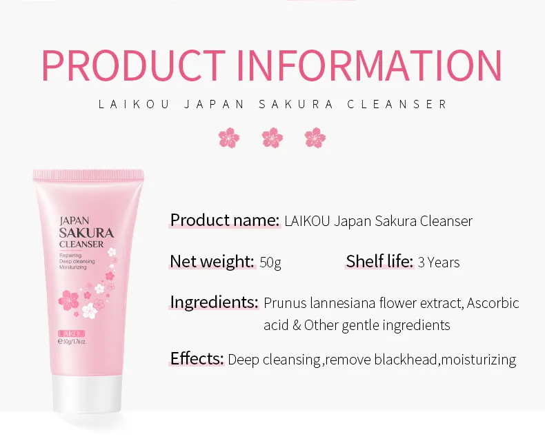 9 Pcs Japan Sakura Facial Products Kit Sakura Skin Care Set Facial Cleanser Facial Mask Face Cream Sunscreen Eye Cream