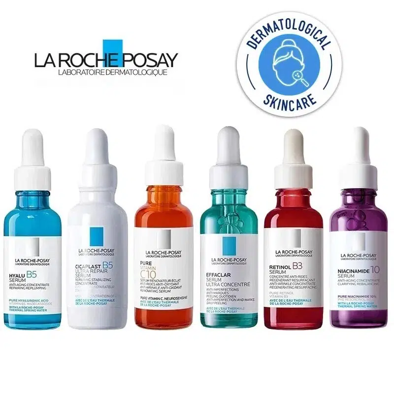 Original LA ROCHE POSAY Serum CICAPLAST B5/PURE VITAMIN C10/RETINOL B3/HYALU B5/EFFACLAR Serum/ NIACINAMIDE 10 Serum